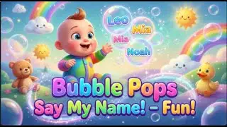 **Bubble Pops Say My Name! | Cute Nursery Rhyme for Toddlers**