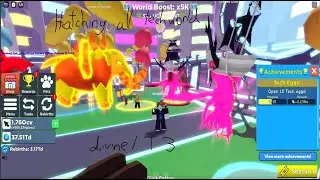 Hatching every divine/T3 legendary in techworld clicker simulator!