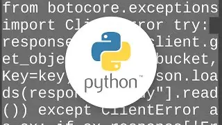 How to capture botocore's NoSuchKey exception?