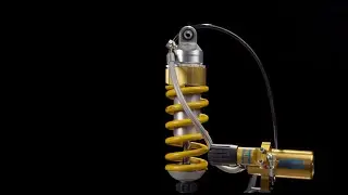 &Ouml;hlins Motorcycle STX 46 shock with hose mounted reservoir - S46HR1C1S