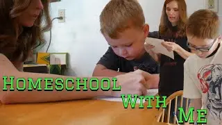 Homeschool With Me | DITL Homeschooling Five Kids | Eclectic Homeschool | Large Family Homeschooling