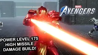 Marvel's Avengers - THE INVINCIBLE IRON MAN POWER LEVEL 175 HIGH MISSILE DAMAGE BUILD!