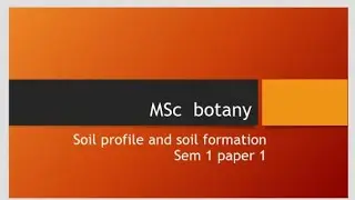 Soil profile and soil formation notes in hindi MSc botany sem 1 paper 1☘️🌱🪴🌴🌵🌺🌺☘️🏞️🌿