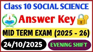 Class 10 socialscience  answer key 2025-26(Evening shift)socialscience  paper solution 2025/midterm