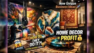 New Unique Business Ideas #2026  Work 🚀 Wall Printing & Home Decor #viral #interiordesign #business 