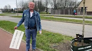 Bomenridders Schiedam beschermen jonge bomen: 'dan kan zo&rsquo;n boom doodgaan'