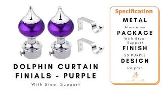 Elegant curtain knobs Dolphin shape in multi colors with Steel support #curtainknobs