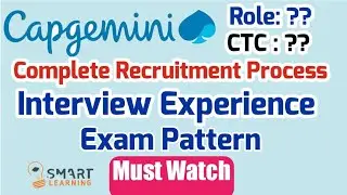 Capgemini Interview Experience 2021 | Latest Exam Pattern 2021| Recruitment Process | Smart Learning