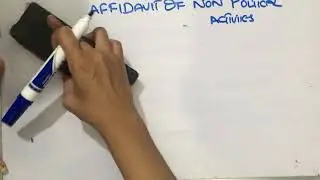 Pattern for Affidavit of non political activity (NED university)