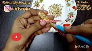 Making of Kundan hair clip Model:3/RH Silkthread Accessories #diy #makingvideos #hairclip #handmade