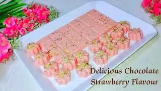 Pink Chocolate Strawberry Flavours / Dry Fruits Chocolate