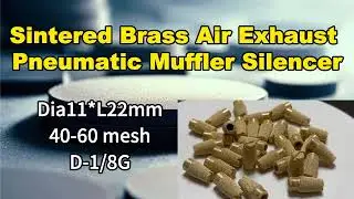 D-1/8G Sintered Brass Air Exhaust Pneumatic Muffler Silencer| TOPTITECH