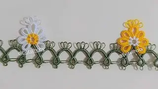 Mekik oyası papatyalı sıralı model 🌼
