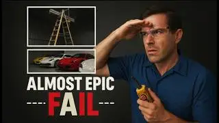 ACiQ Installation at Exotic Car Warehouse - Homemade Ladder Crane Almost Epic FAIL
