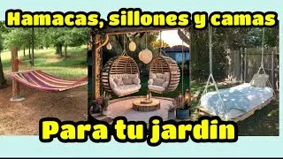 Hamacas, sillones y camas para jard&iacute;n. #jardin #hogar #descanso