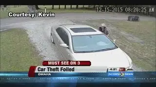 VIDEO: Home security camera catches attempted car theft