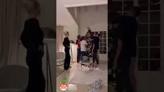 🎄MAXI L&Oacute;PEZ y DANIELA CHRISTIANSSON en familia arman el 🎄#navidad #maxilopez #christmas