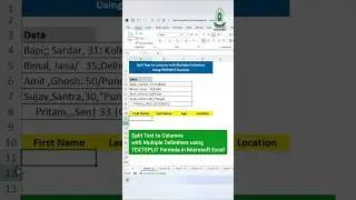 TEXTSPLIT Formula | Split Text to Columns with Multiple Delimiters using TEXTSPLIT Formula in Excel