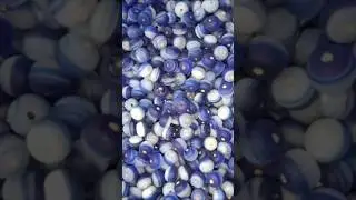 Blue with white mix colours in pastic beads in beads collection