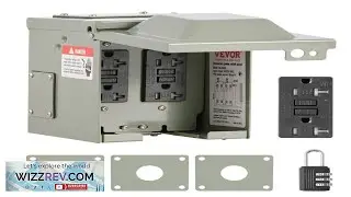 VEVOR Outdoor Electrical Outlet Box Dual 20 AMP GFCI Receptacles Electrical Outlet