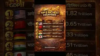 🌍 World Top GDP Ranking 💰Kaunsa desh sabse aage hai? #shorts #india #gdp #global