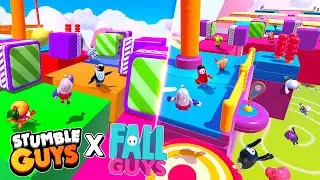 Stumble Guys Map in Fall Guys!! 🥰 - Fall Guys WTF Moments #100 (Season 4)