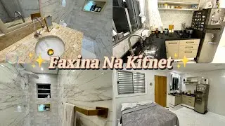 🫧FAXINA COMPLETA NA KITNET DE 1 CÔMODO 🏠🧼 | Mostrei tudo 😱