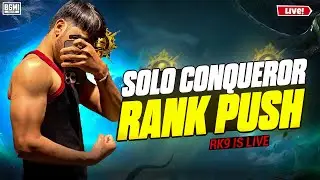 Day 3 : 🚀 Solo Conqueror Rank Push Live | DIAMOND 3🏆RK9 is Live #bgmilive #pubgmobile #soloconqueror