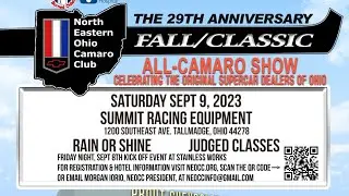 We Made It! OHIO ..! For the NEOCC 29th Anniversary Fall/Classic All-Camaro Show at Summit Racing
