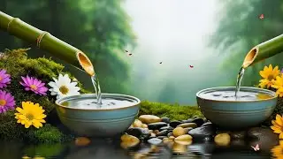 Zen Bamboo Harmony  Peaceful Water Sounds & Japanese Garden Relaxing Music