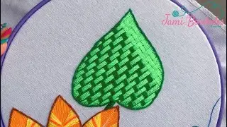 113. Bordado Fantasía Hoja 12 / Hand Embroidery Leaf 🍃 with Fantasy Stitch