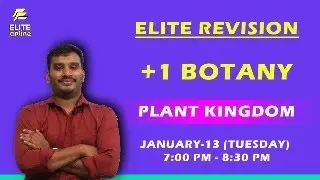 PLANT KINGDOM #plusone  #botany  #ELITELEARNERS #tirur