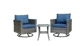Ovios Swivel Rocking Chair 3 Piece Set Installation video