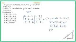 3º Ano - Sistemas lineares - Classificação e discussão - Sistema linear homogêneo