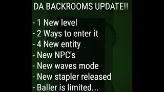 DA BACKROOMS NEW UPDATE!!! Crimson Forest location (Level 94 way)