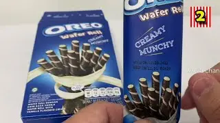 Вафельный рулет &laquo;Орео&raquo; со вкусом ванильного крема и распаковка