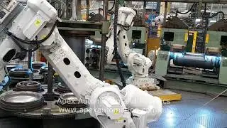 Robotic Cell Pressing and Welding Hot Water Tanks