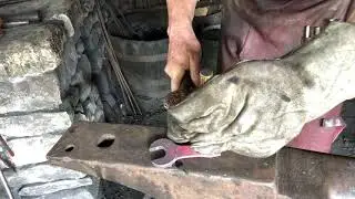 Forging a cap lifter from an old wrench