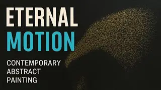 Eternal Motion &ndash; A Contemporary Abstract Painting of an Eagle, Fire, and Water | Luxury Modern Art