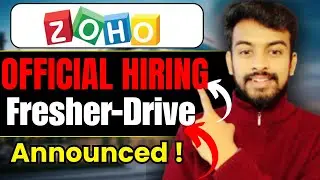 ZOHO New Hiring Announced ! OFF Campus Drive For 2027, 2025, 2024 Batch | Fresher Jobs