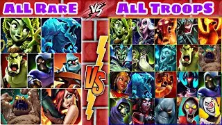 Castle Crush 🔥 RARE ONLY vs All TROOPS 🔥 RARE 🆚 EPIC + LEGEND + COMMON 🔥 Castle Crush Gameplay