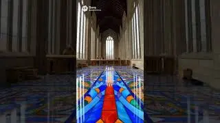 Installing stained glass on the ground like this is genius #diy #flooring #creative