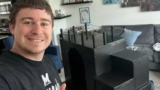 I BUILT A CUSTOM DOG HOUSE WITH CUBBIES IN THE STEPS, A PERCH TO LOOK OUT WINDOW, & CUTE RAILING! 