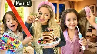 MORGONRUTIN OCH KVÄLLSRUTIN & BEAN BOOZLED CHALLENGE VLOGG🍭💕