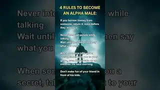 4 Rules to become an alpha male    #male #alpha #rules #become #shorts #quotes  #success #motivation