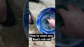 How to clean your boat&rsquo;s rub rail. #boatrepair #boatrestoration #boatmaintenance