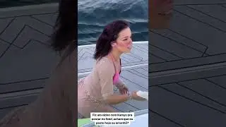 Kamylinha Dan&ccedil;ando no barco