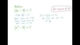 Solving a modulus equation by squaring