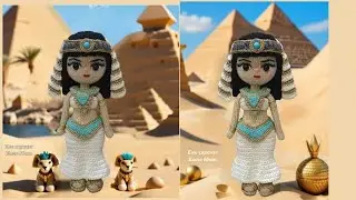 3- Кукла Клеопатра амигуруми / кукла Фараон крючком со всеми ее деталями \ Ya Cleopatra Trend