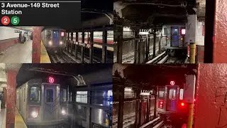 (2),(3), & (5X) Trains Action @ 3rd Avenue 149th Street (R62 & R142)